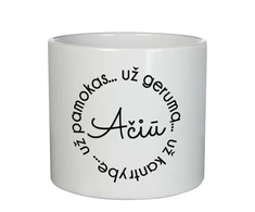 Keramikinis vazonas "Ačiū mokytojui"