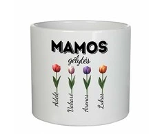 Keramikinis vazonas "Mamos gėlytės" su vaikų vardais