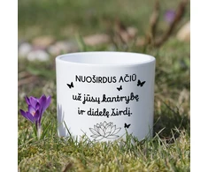 Keramikinis vazonas "Nuoširdus ačiū mokytojui"