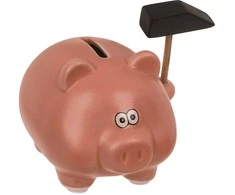 Kiaulė taupyklė su plaktuku "Comic Piggy"
