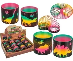Klasikinis žaislas "Spyruoklė - dinozauras" (skersmuo 6,5cm)