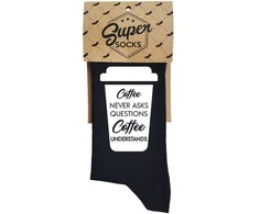 Kojinės "Coffee never asks"