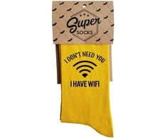 Kojinės "I don't need you I have wifi"