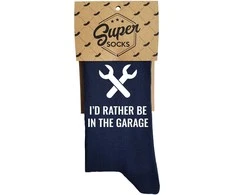 Kojinės "I'd rather be in garage"