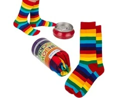 Kojinės skardinėje "Rainbow"