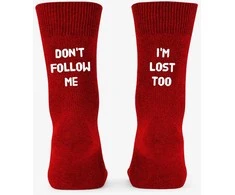 Kojinės su spauda iš galo "Don't follow me"