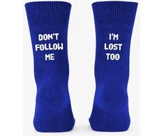 Kojinės su spauda iš galo "Don't follow me"