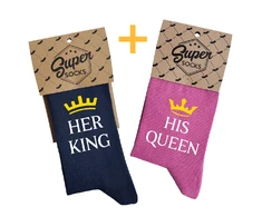 Kojinių komplektas porai "King &amp; Queen"