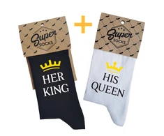 Kojinių komplektas porai "King &amp; Queen"