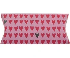 Kraft popieriaus dėžutės - pagalvėlės "Heart", 4vnt