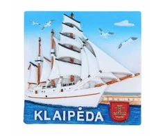 Kvadratinis magnetas "Klaipėda - burlaivis"