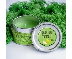 Kvepianti žvakė indelyje "Obuoliuko šypsenėlė"