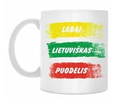 Labai lietuviškas puodelis