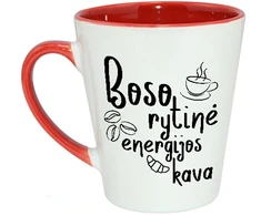 Latte puodelis "Boso rytinė kava"