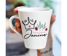 Latte puodelis "Sveikiname Janiną"
