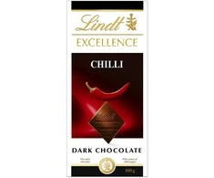 "LINDT EXCELLENCE" juodasis šokoladas su aitriųjų paprikų ekstraktu, 100 g