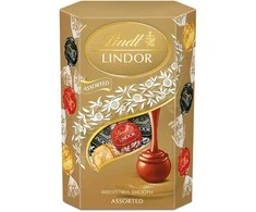 "LINDT LINDOR" įvairių rūšių šokolado rutuliukų rinkinys, 200g