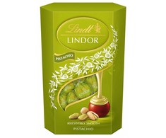 LINDT LINDOR pistacijų skonio rutuliukai, 200g