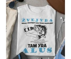 Marškinėliai "Alus ir žvejyba"