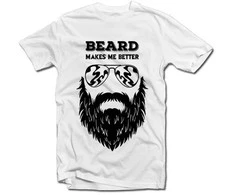 Marškinėliai "Beard makes me better"