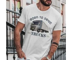 Marškinėliai "Born to drive trucks"