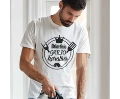 Marškinėliai "Dabartinis grilio karalius"