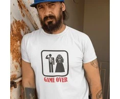 Marškinėliai "Game over (su šautuvu)"
