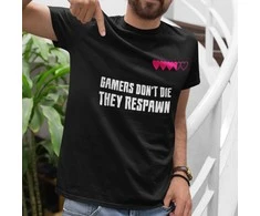 Marškinėliai "Gamers don't die"