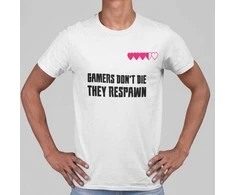 Marškinėliai "Gamers don't die"