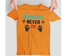 Marškinėliai "Gamers never die"