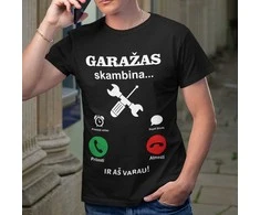 Marškinėliai "Garažas skambina"