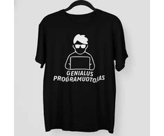 Marškinėliai "Genialus programuotojas"