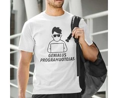 Marškinėliai "Genialus programuotojas"