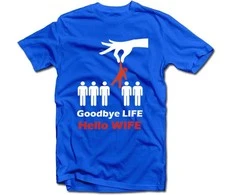 Marškinėliai "Goodbye life - hello wife"
