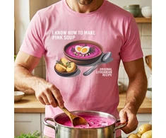 Marškinėliai "I know how to make pink soup"