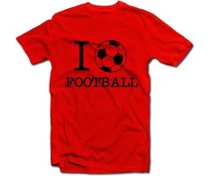 Marškinėliai "I love football"
