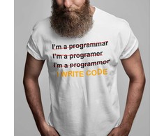 Marškinėliai "I write code"