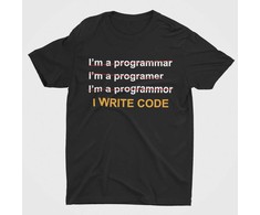 Marškinėliai "I write code"