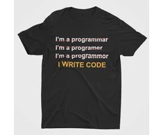Marškinėliai "I write code"