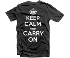 Marškinėliai "KEEP CALM AND CARRY ON"