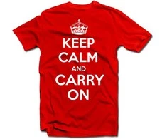 Marškinėliai "KEEP CALM AND CARRY ON"