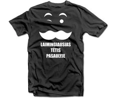 Marškinėliai "Laimingiausias tėtis pasaulyje"