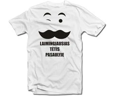 Marškinėliai "Laimingiausias tėtis pasaulyje"