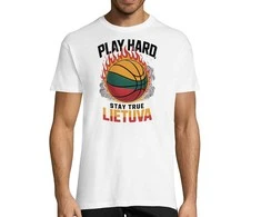 Marškinėliai "Lietuva: play hard, stay true"