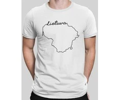 Marškinėliai "Lietuvos žemėlapio kontūrai"