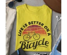 Marškinėliai "Life is better on a bicycle"