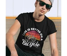 Marškinėliai "Life is better on a bicycle"