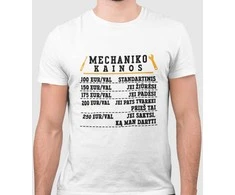 Marškinėliai "Mechaniko kainoraštis"