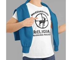 Marškinėliai "Medžioklė - tai religija"