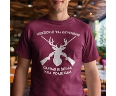 Marškinėliai "Medžioklė yra gyvenimas"